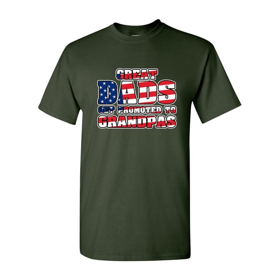 Great Dads Get Promoted To Grandpas Funny DT Adult T-Shirt Tee