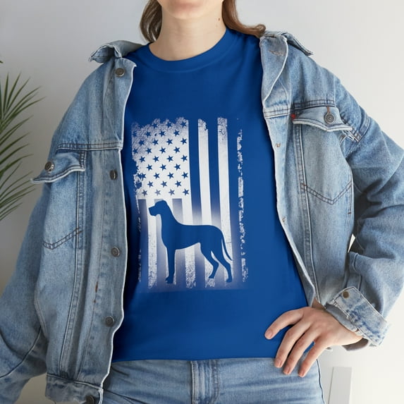 Great Dane American Flag USA Patriotic Dog Gift T-Shirt