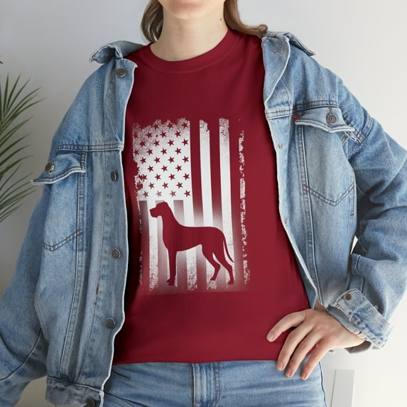 Great Dane American Flag USA Patriotic Dog Gift T-Shirt