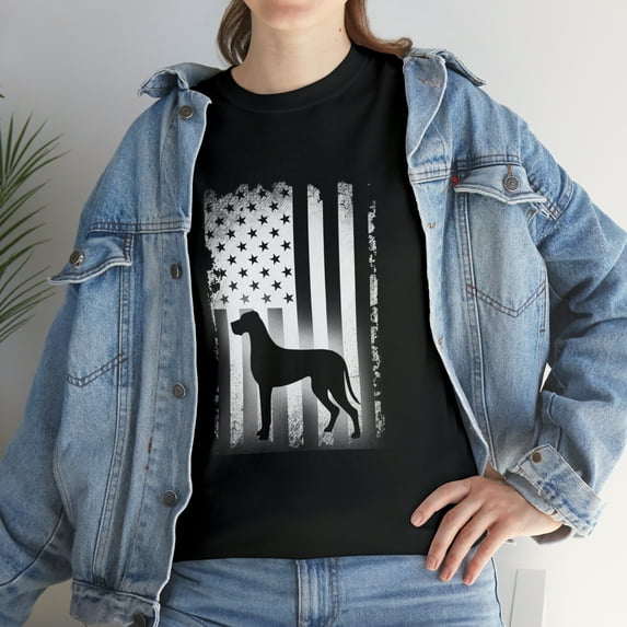 Great Dane American Flag USA Patriotic Dog Gift T-Shirt