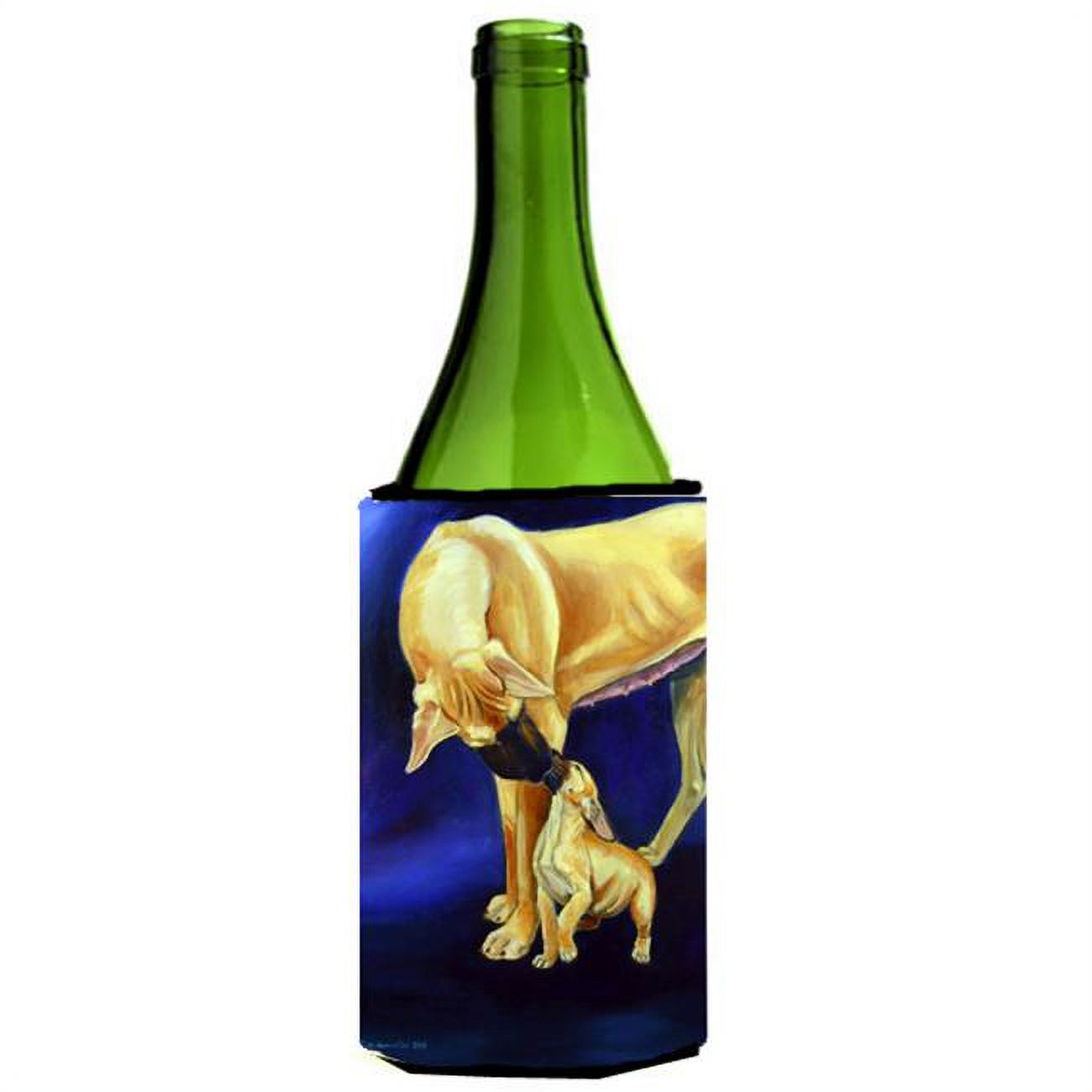 Great Dane And Puppy Wine bottle sleeve Hugger 24 oz.