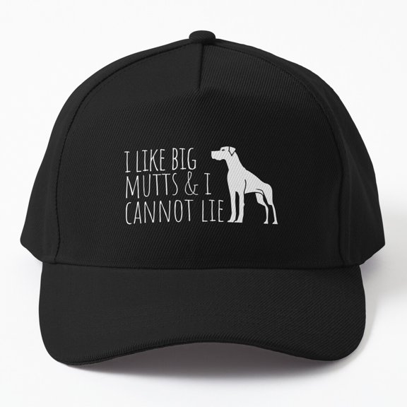 Great Dane Big Mutts Baseball Cap, Dog Lover Wordplay Statement Design, Classic Hat