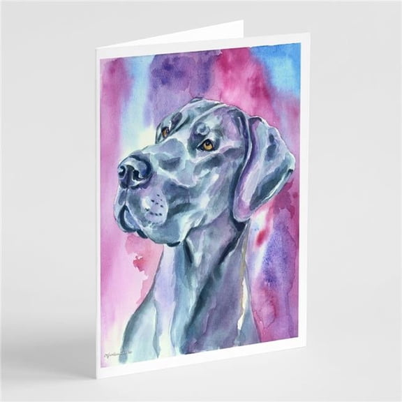 Great Dane Blue Mood Greeting Cards & Envelopes - Pack of 8