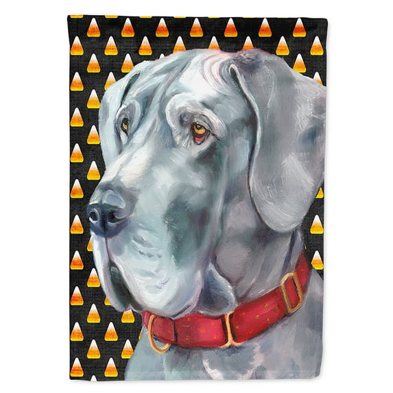 Great Dane Candy Corn Halloween Garden Flag
