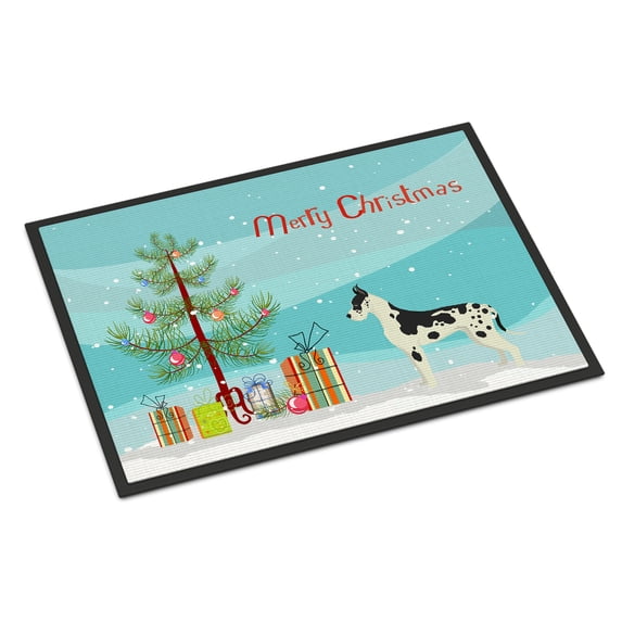 Great Dane Christmas Tree Door Mat
