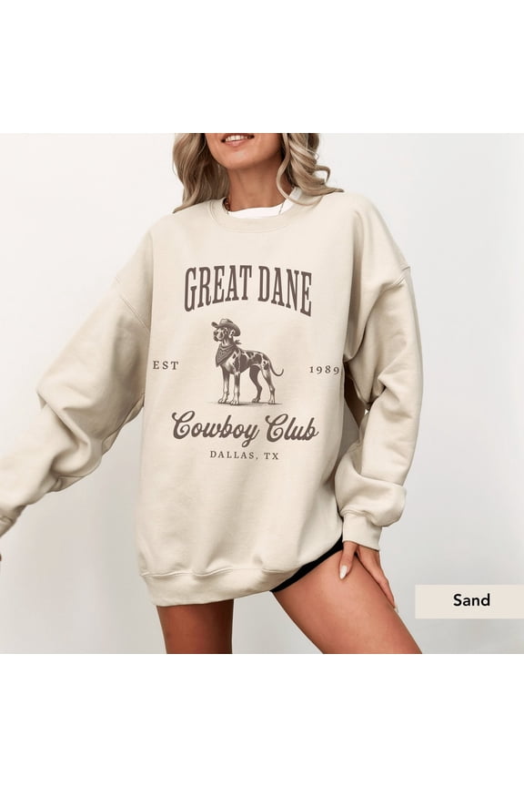 Great Dane Cowboy Club Sweatshirt, Great Dane Sweatshirt, Great Dane Mom, Great Dane , Great Dane, Great Dane Shirt, Great Dane Sweatshirt All Size S-5XL