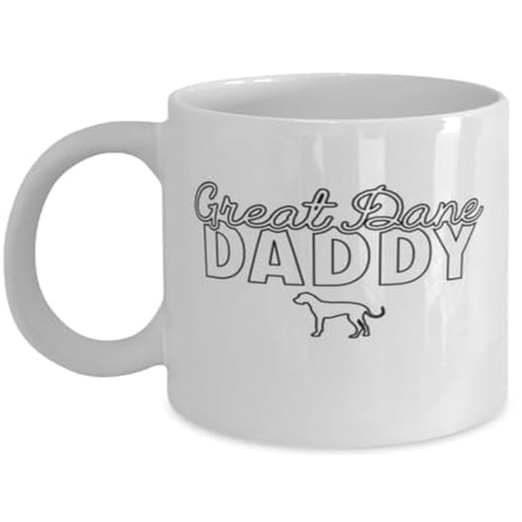 Great Dane Dad 11 oz Coffee Mug - Dog Lover Gift White Ceramic
