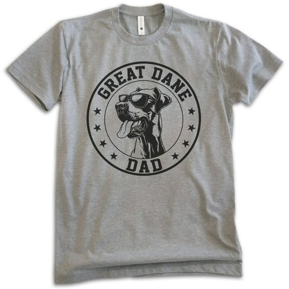 Great Dane Dad T-shirt, Unisex Men's Shirt, Great Dane Owner, Best Dog Dad Gift, Dark Heather Gray, Medium