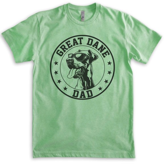Great Dane Dad T-shirt, Unisex Men's Shirt, Great Dane Owner, Best Dog Dad Gift, Heather Apple Green, Large