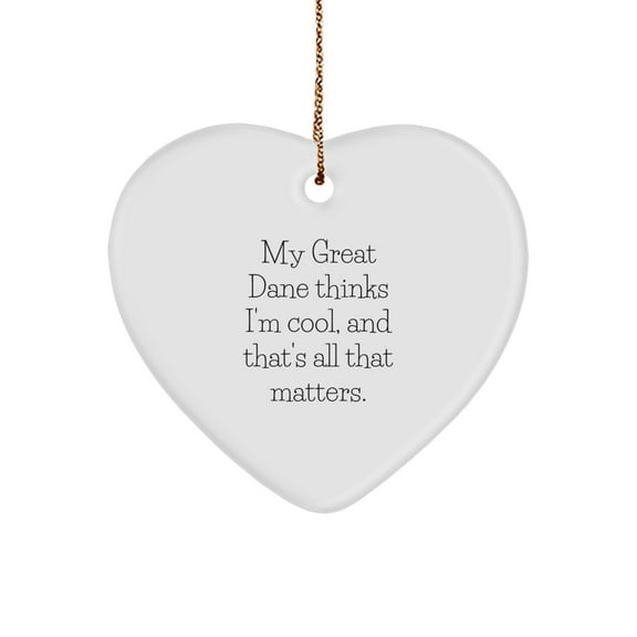 Great Dane Dog Heart Ornament Funny Quote Gifts from Family for Christmas