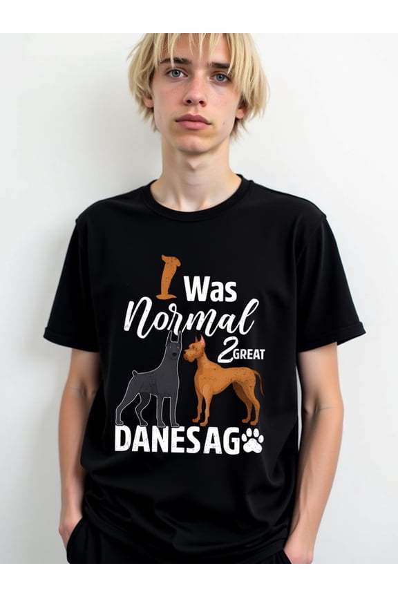 Great Dane Dog Lovers T-Shirt Mens graphic t shirts black gifts casual Hip-hop street style Hip-hop streetwear Retro Unisex Shirt Cotton tshirts
