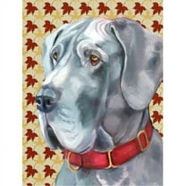 Great Dane Fall Leaves Flag Garden Size