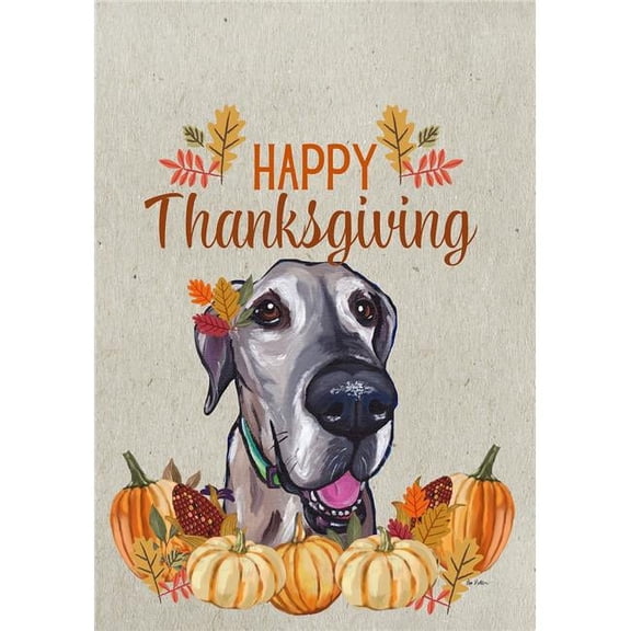 Great Dane - HHS Best of Breed Thanksgiving Garden Flag