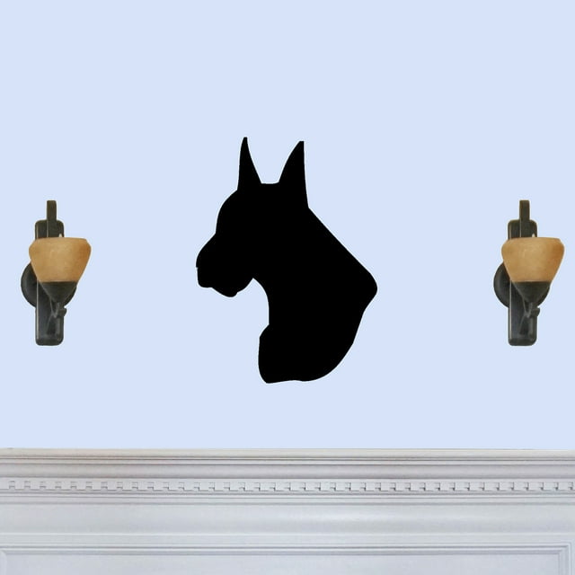 Great Dane Head Dog Silhouette - Beautiful Solid Steel Home Decor Decorative Accent Metal Art Wall Sign