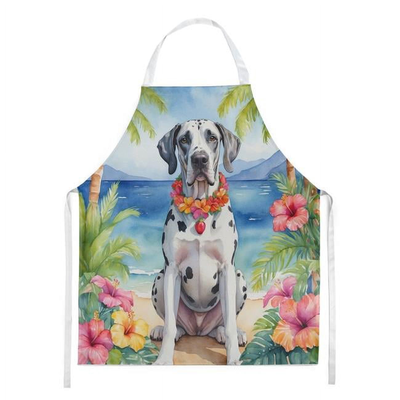 Great Dane Luau Apron 27 in x 30 in