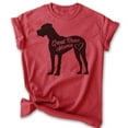 thumbnail image 1 of Great Dane Mama T-shirt, Unisex Women's Shirt, Great Dane Owner, Best Dog Mama Gift, Heather Red, Large, 1 of 6