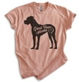 thumbnail image 1 of Great Dane Mama T-shirt, Unisex Women's Shirt, Great Dane Owner, Best Dog Mama Gift, Heather Sunset, Large, 1 of 6