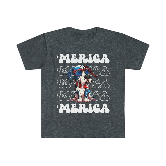 Great Dane 'Merica Patriotic T-Shirt Cute Great Dane 4th of July Top