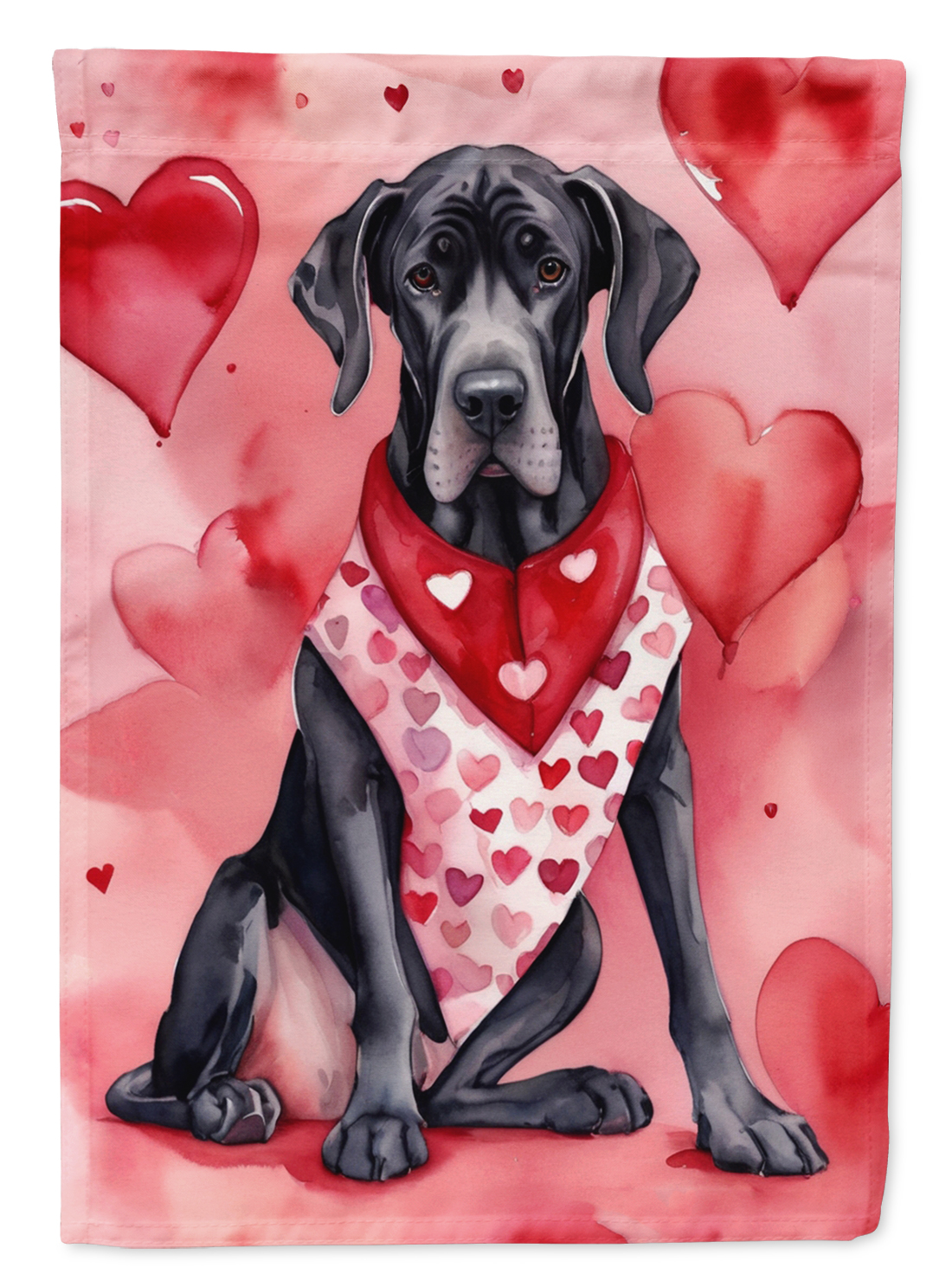Great Dane My Valentine Garden Flag 11.25 in x 15.5 in