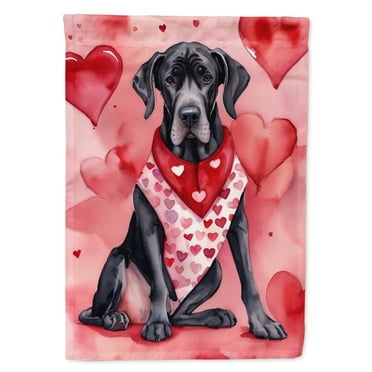 Great Dane My Valentine Garden Flag 11.25 in x 15.5 in