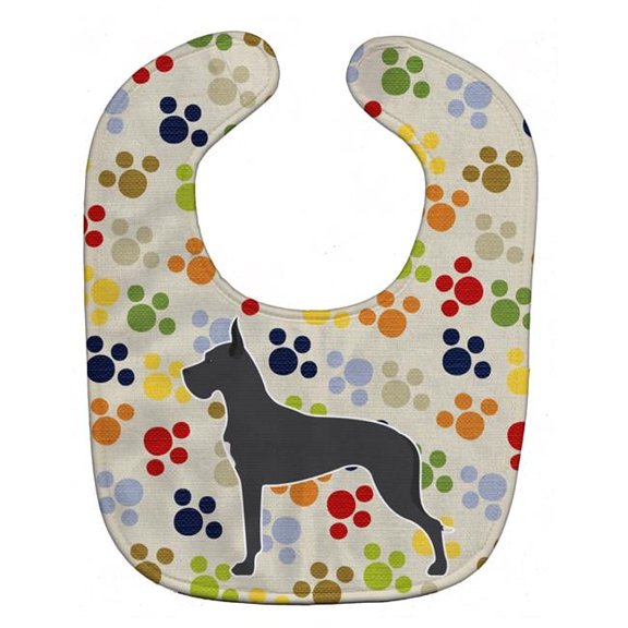 Great Dane Pawprints Baby Bib