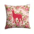 thumbnail image 1 of Great Dane Shabby Chic Pink Roses  Fabric Decorative Pillow, 1 of 4