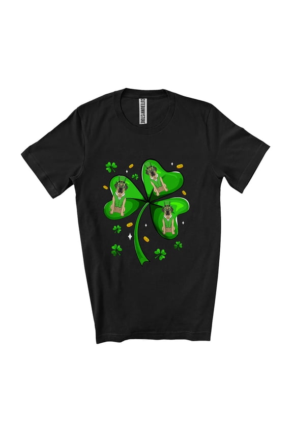 Great Dane Shamrock Shape; Fantastic St. Patrick's Day Irish Lucky Family Unisex T-Shirt