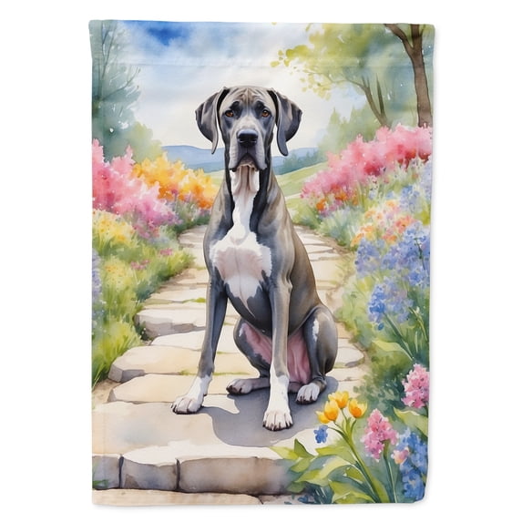 Great Dane Spring Path Garden Flag 11.25 in x 15.5 in