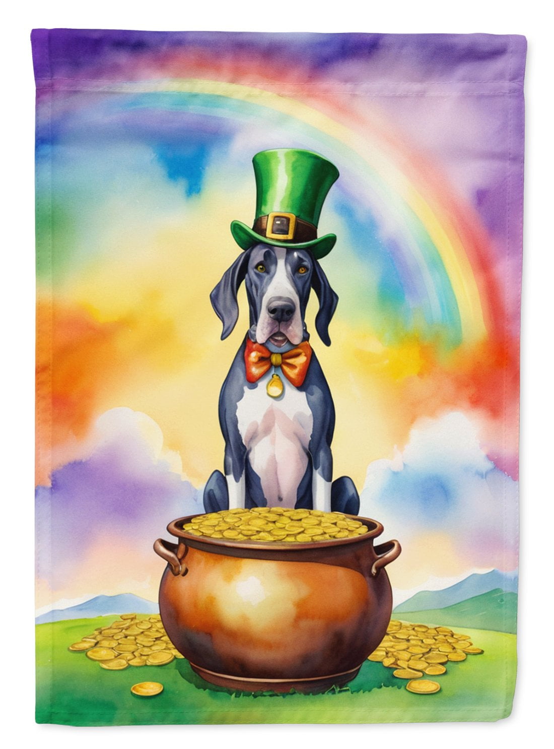 Great Dane St Patrick's Day Garden Flag 11.25 in x 15.5 in