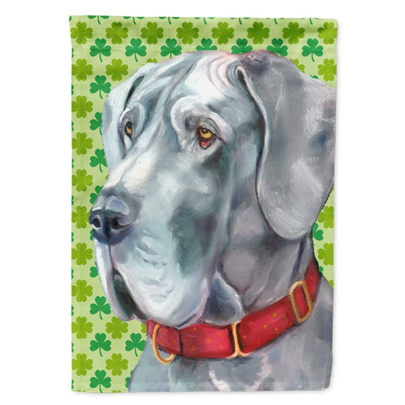 Great Dane St. Patricks Day Shamrock House Flag