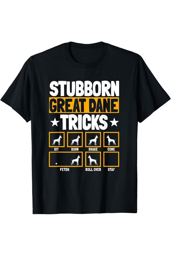 Great Dane Tricks Gentle Dog Lover Fur Parent German Mastiff T-Shirt