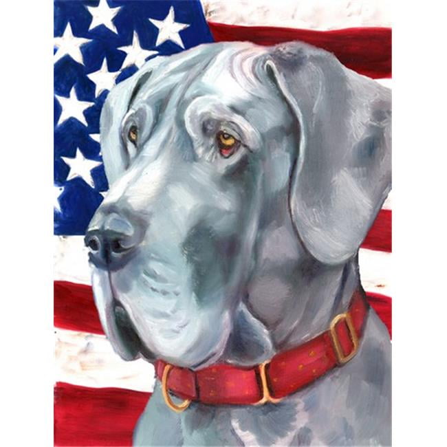Great Dane Usa Patriotic American Flag Flag Garden Size