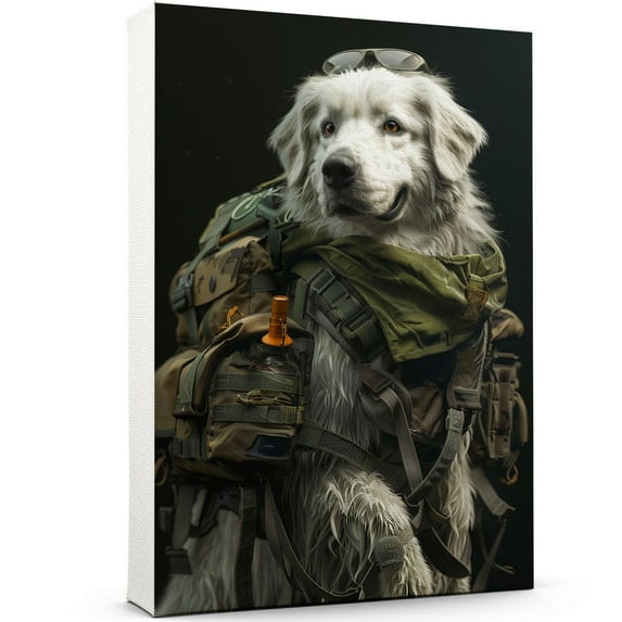 Great Dane Wall Art Soilder Dog Posters - Great Dane Dog Canvas Wall Art For Bedroom Decor - Bathroom Art Wall Decor - Dog Poster
