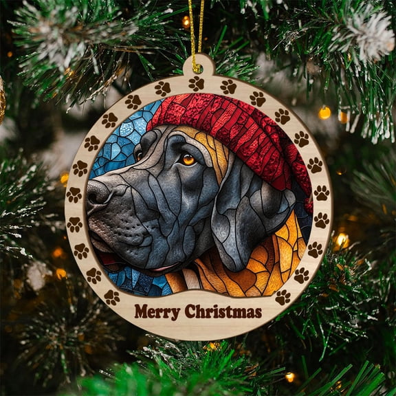 Great Dane Xmas Dog Ornament, Great Dane Dog Christmas, Great Dane Dog Suncatcher, Christmas Hanging Stained Glass, Xmas Decor,