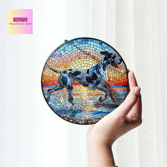 Sunset Landscape Great Dane Sun Catcher