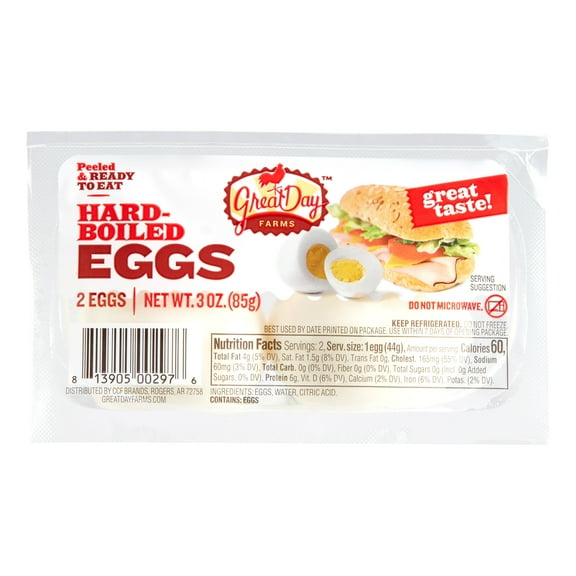 Great Day Farms Hard-Boiled Eggs, 2 Eggs