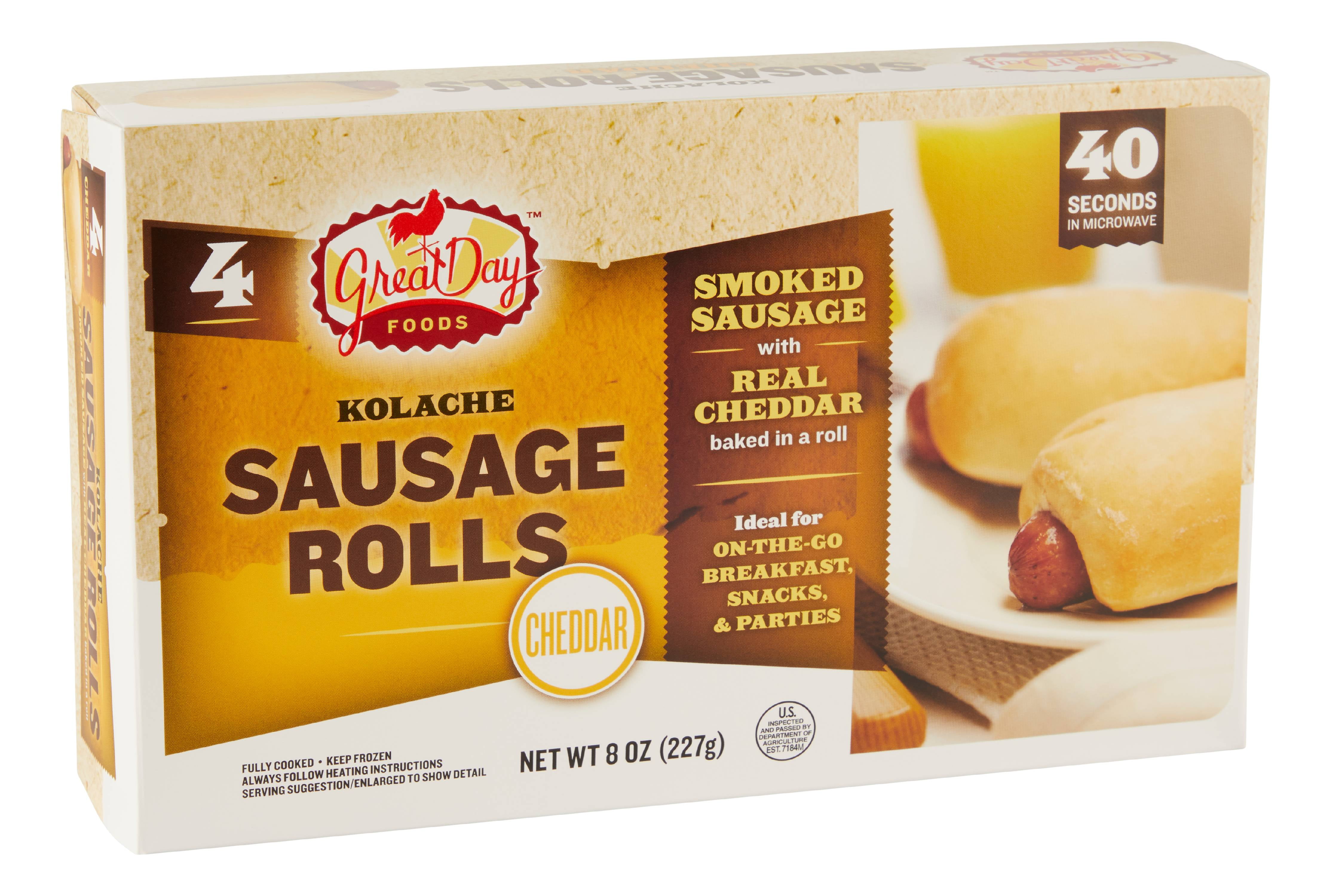 Great Day Foods Sausage and Cheese Kolaches, 4 count
