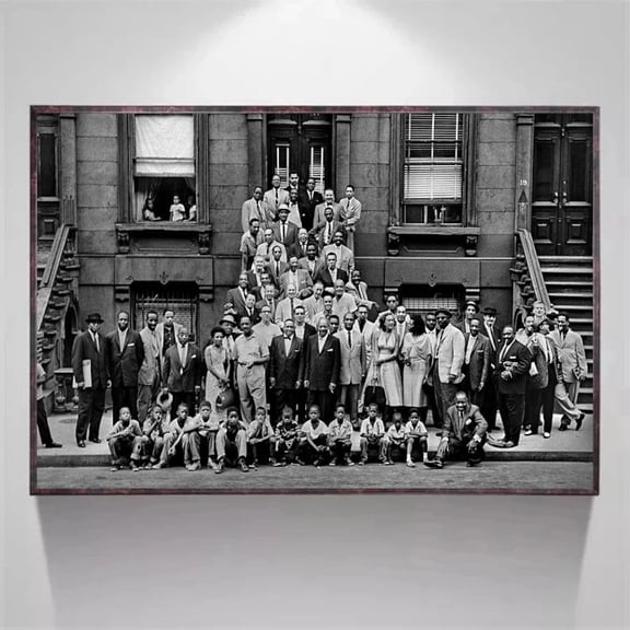 Great Day In Harlem Poster, Jazz Music Wall Art, Unframed Paper Poster 8x10in