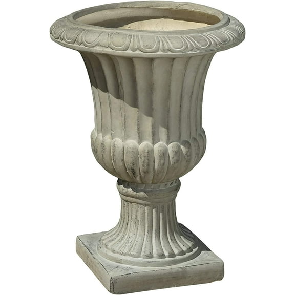 Great Deal Furniture Outdoor/Indoor Antique Green Stone Finish Planter/Urn Antique Green 26"