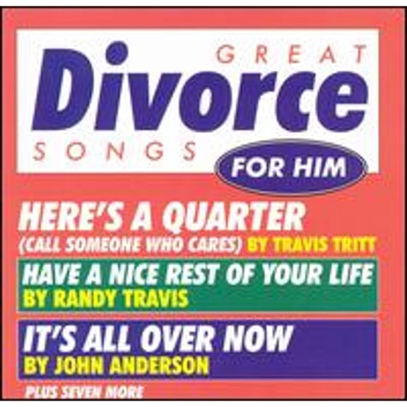 Great Divorce Songs for Him (CD) by Various Artists