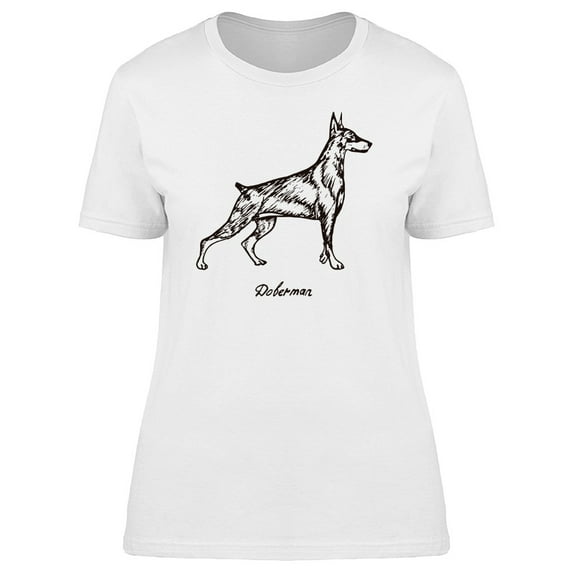 Great Doberman Silhouette T-Shirt Men -Image by Shutterstock, Male 4X-Large