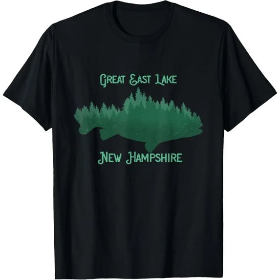 Great East Lake New Hampshire Vintage Travel Souvenir Unisex T-Shirt, up to size 5XL