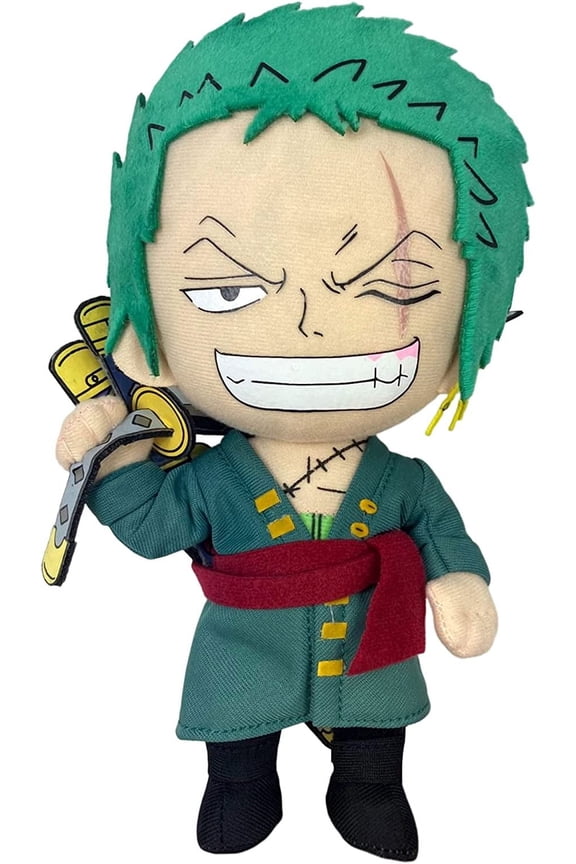 Animation GE-52803 One Piece 9" Roronoa Zoro Stuffed Plush, 8"