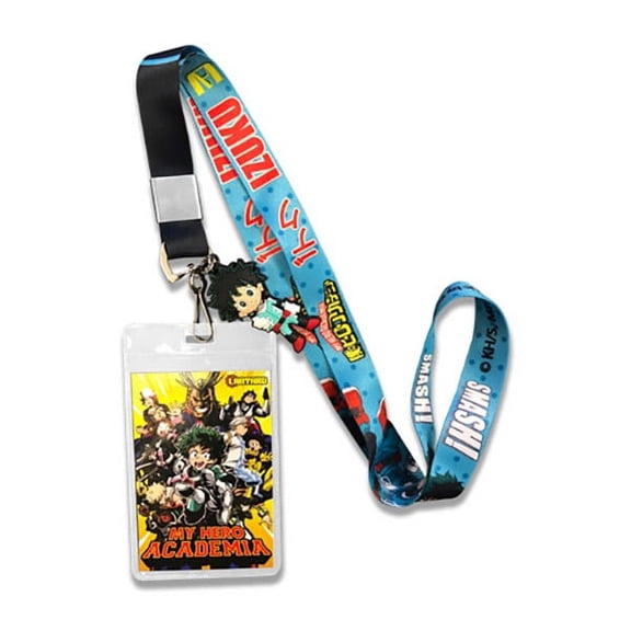 Great Eastern Entertainment My Hero Academia Izuku Lanyard with ID Badge Holder & SD Deku Charm