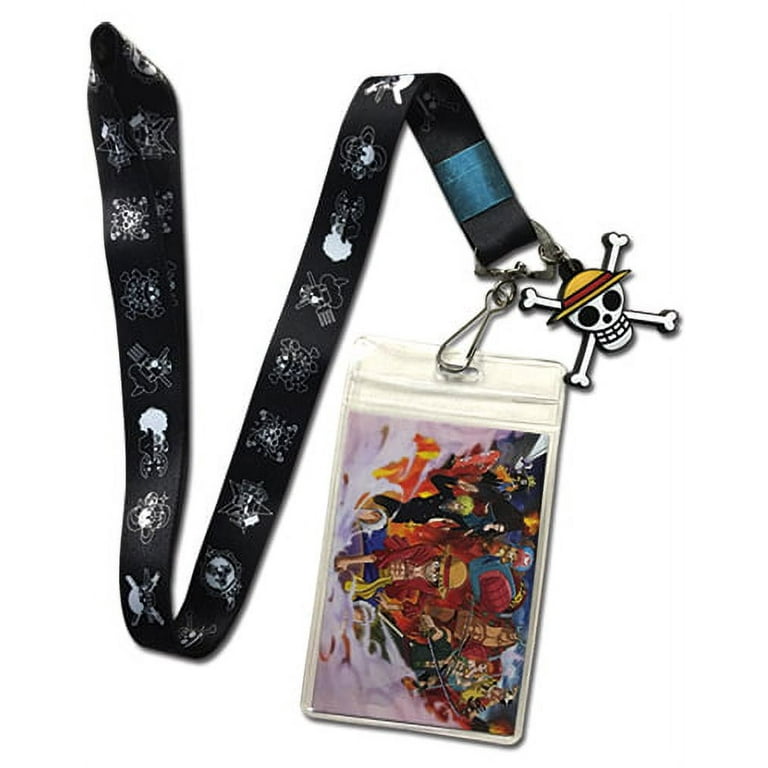 Great Eastern Entertainment One Piece Pirate Flags Lanyard with ID Badge  Holder & PVC Straw Hat Charm