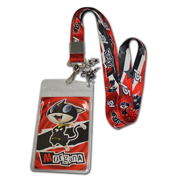 Great Eastern Entertainment Persona 5 Morgana & Zorro Lanyard with ID Badge Holder & Charms