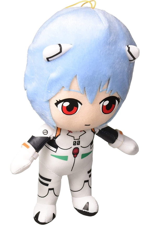 Evangelion GE-52302 Rei Plugsuit Stuffed Plush, 8", Multi-Colored