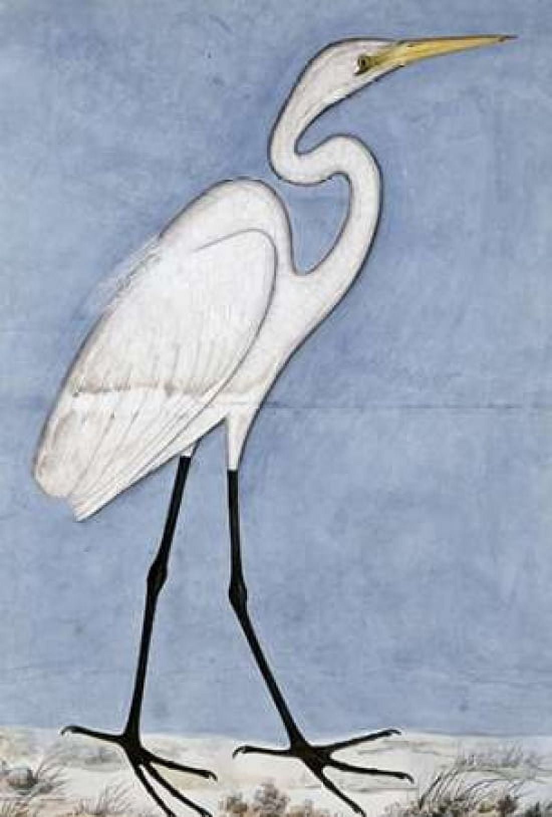Great Egret Canvas Art - Lucknow School (12 x 18)