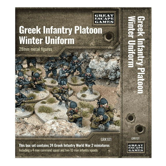 Great Escape Games: WW2: Greek Infantry Platoon - Winter Uniform