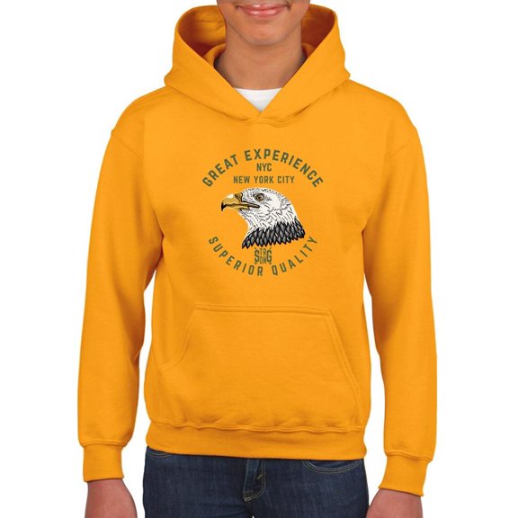 Great Experience Eagle Head Hoodie Juniors -Image by Shutterstock,  Large